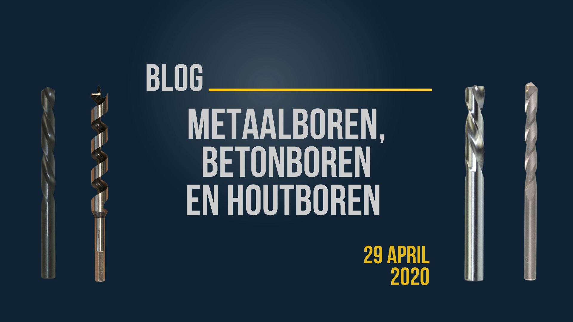 Banner: Metaalboren, betonboren en Houtboren