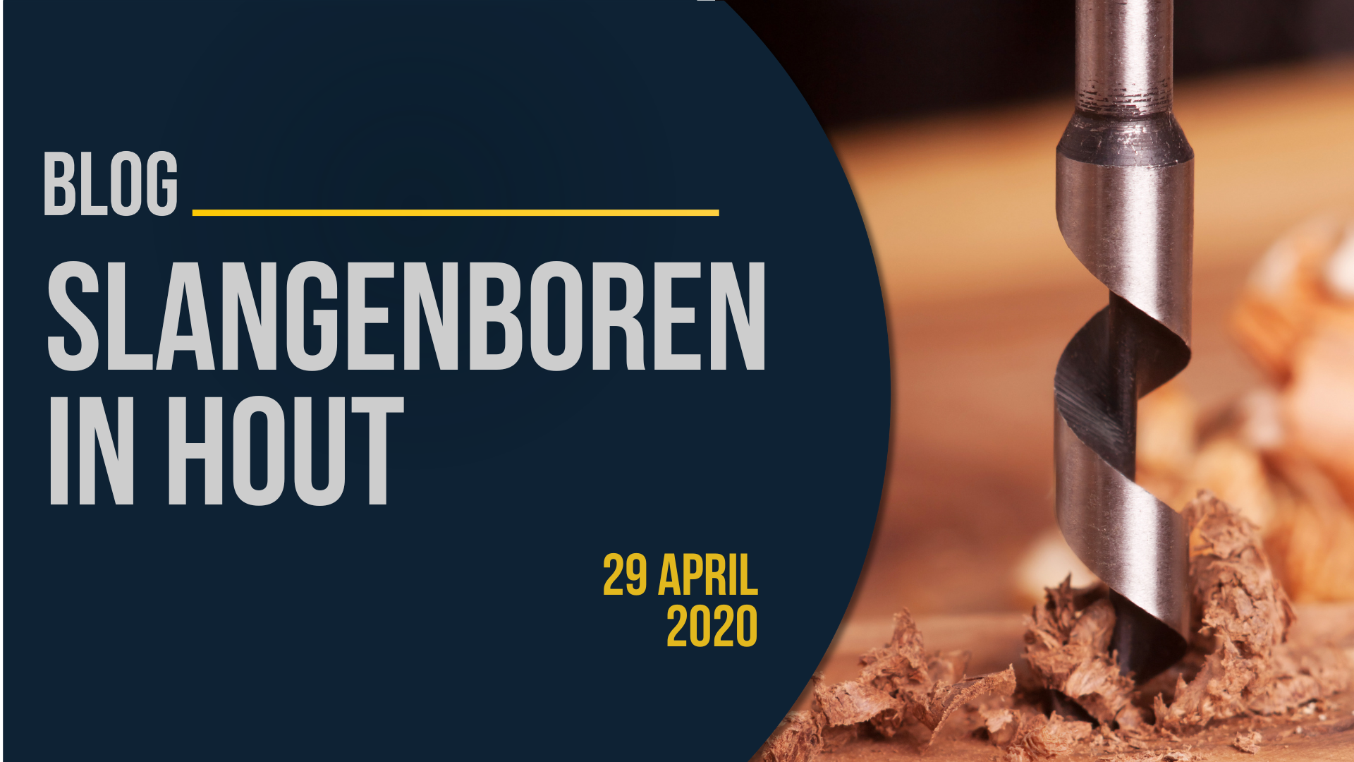 Banner: Slangenboren in hout