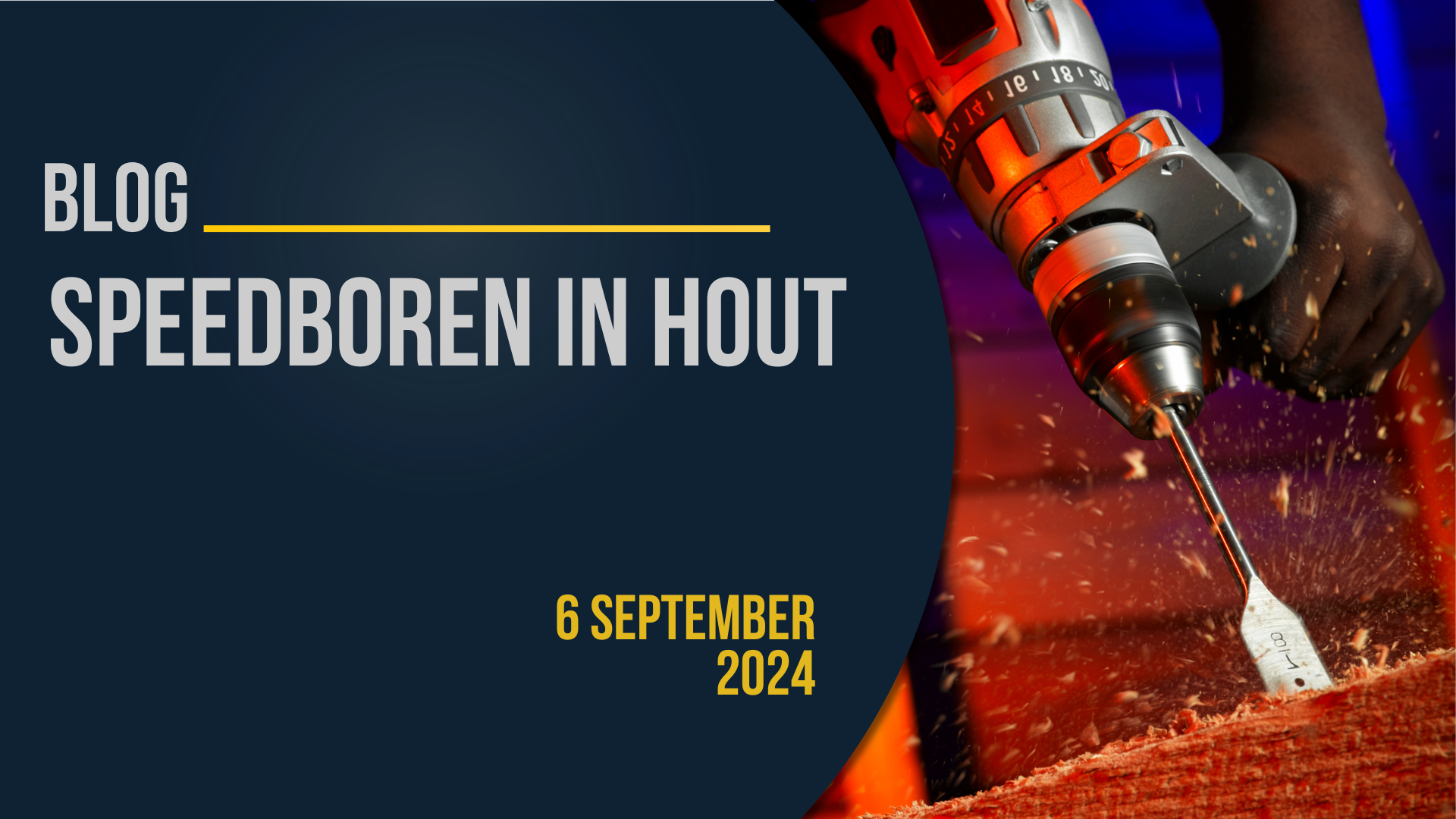 Banner: Speedboren in hout