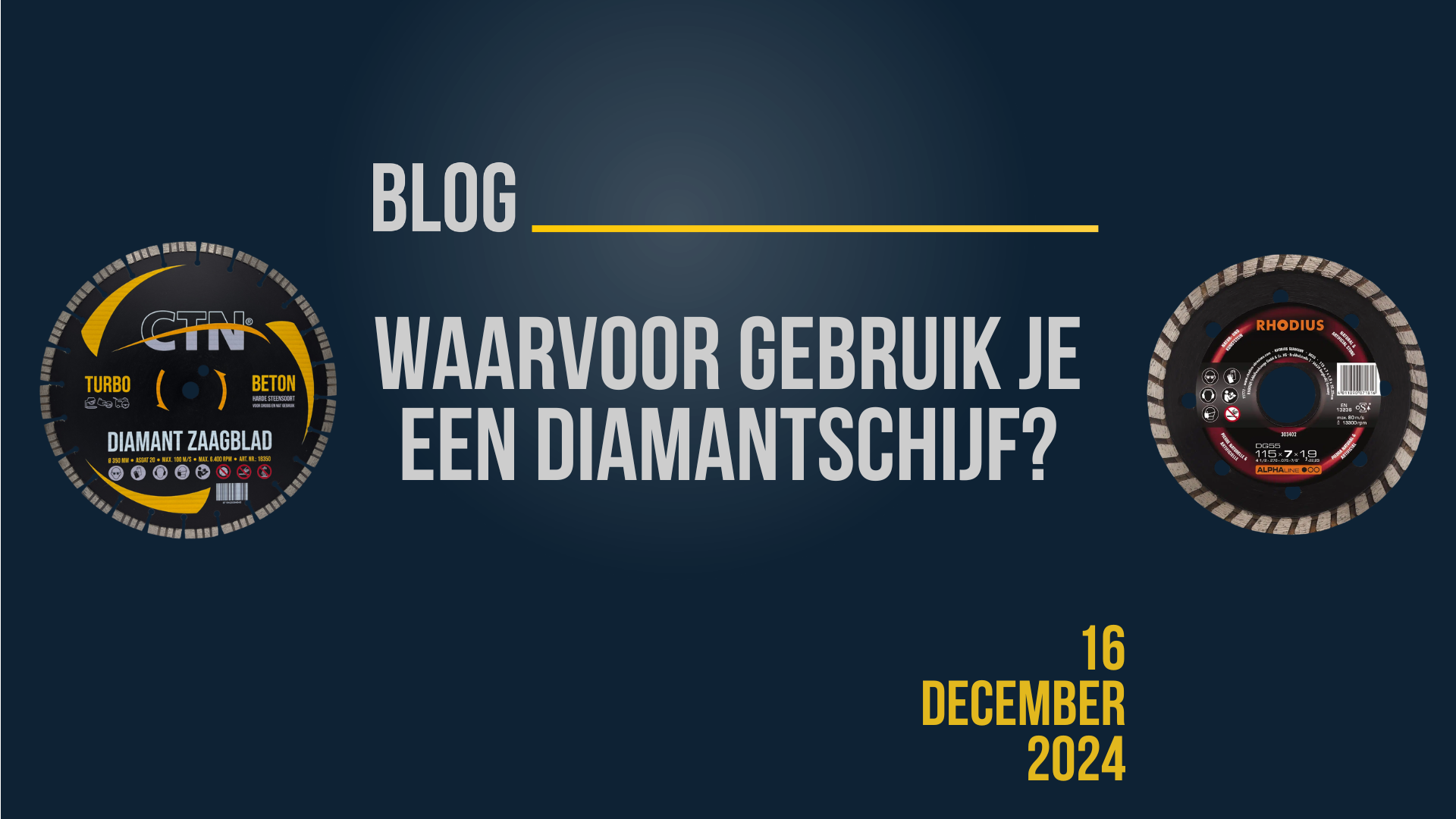 Banner: Waarvoor gebruik je een diamantschijf