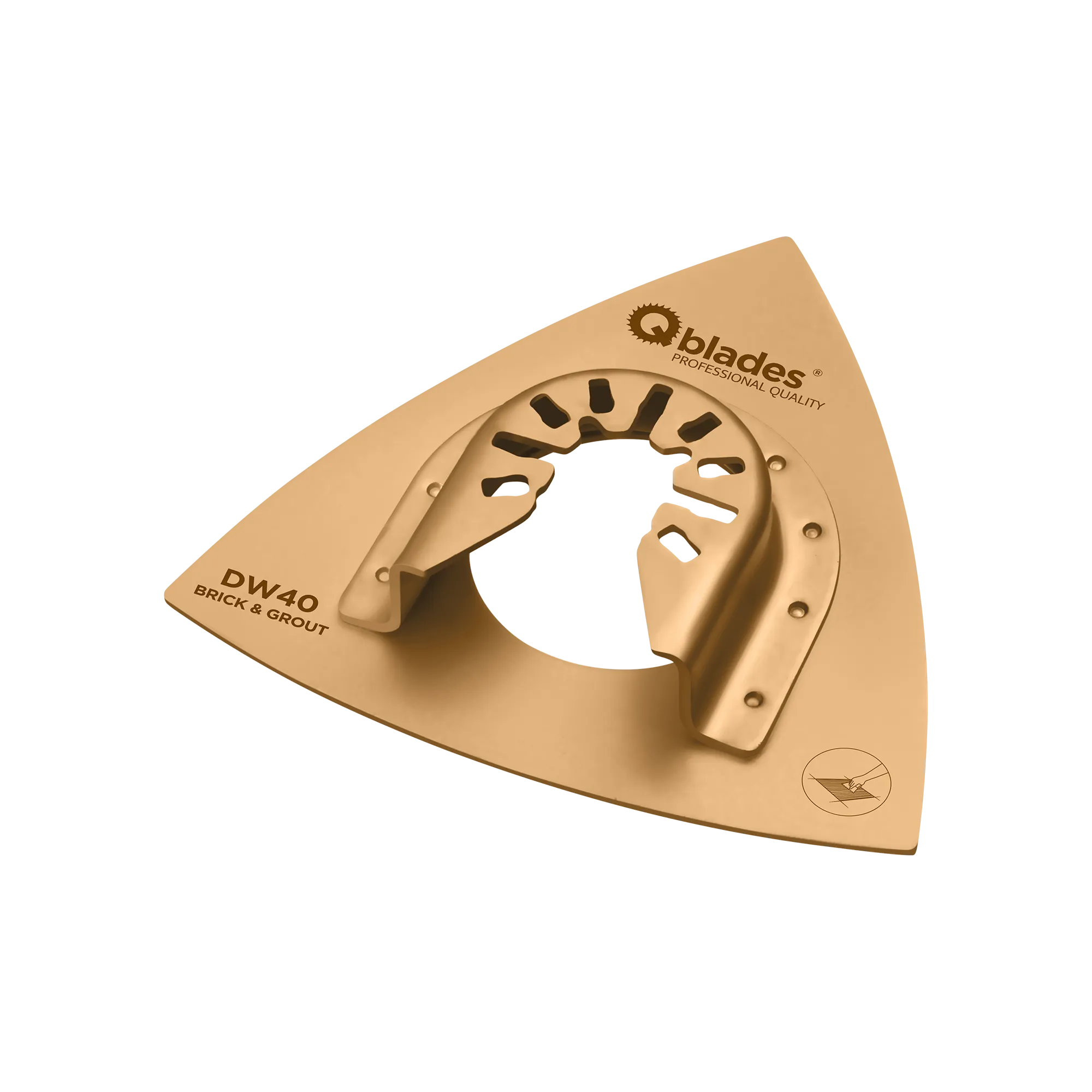 Qblades DW40 | Hardmetaal Slijpdriehoek 80mm | 1 stuks