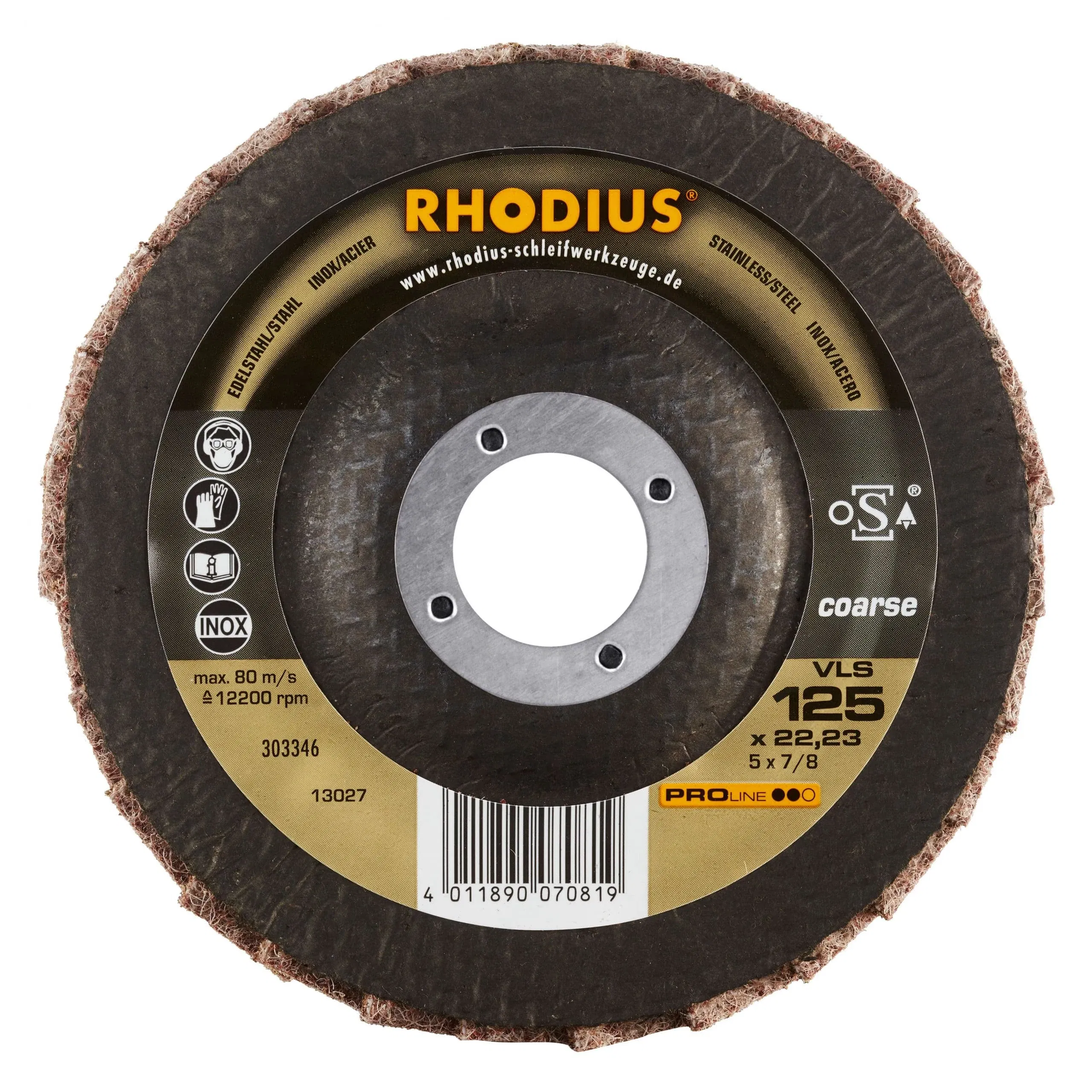 Vlies lamellenslijpschijf van Rhodius