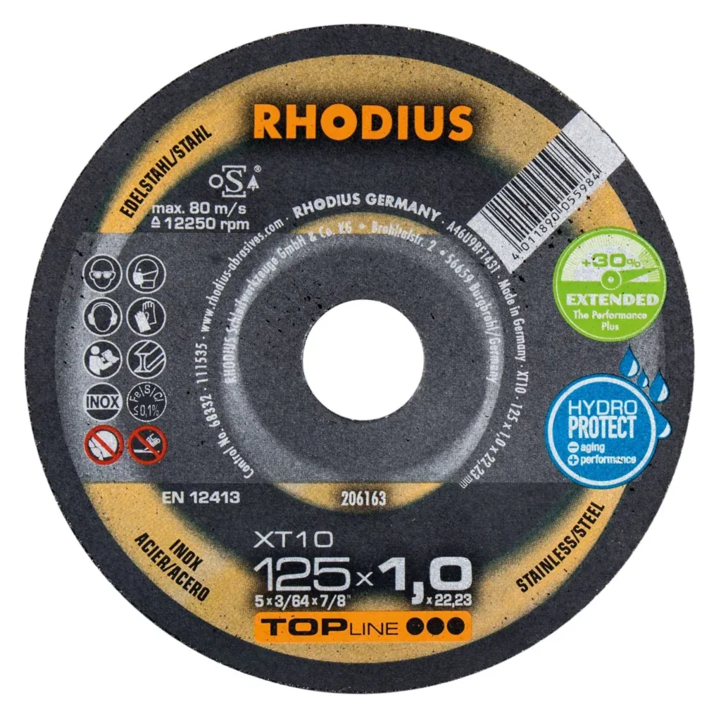 Rhodius XT10 slijpschijf voor staal en RVS
