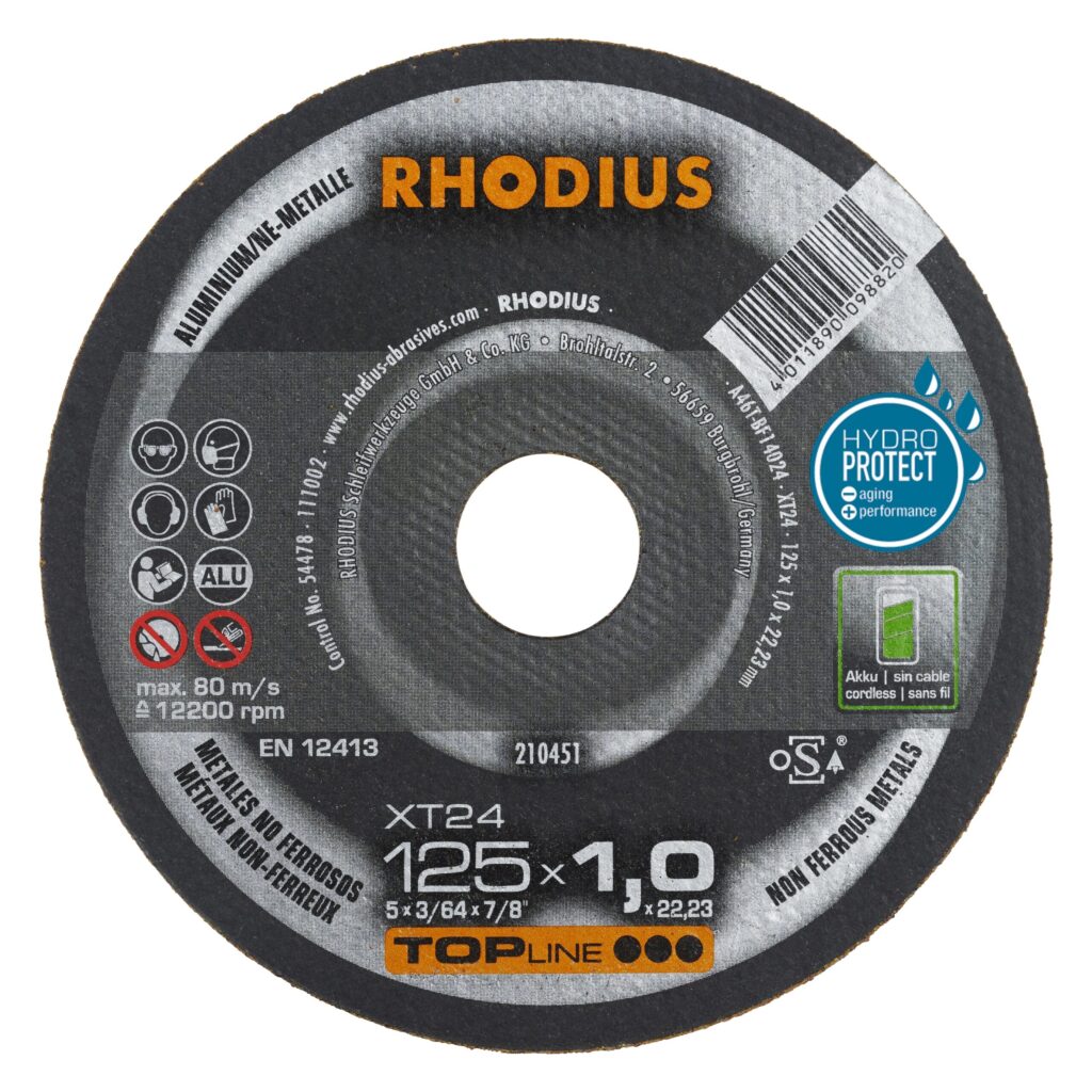 Rhodius XT24 slijpschijf voor aluminium