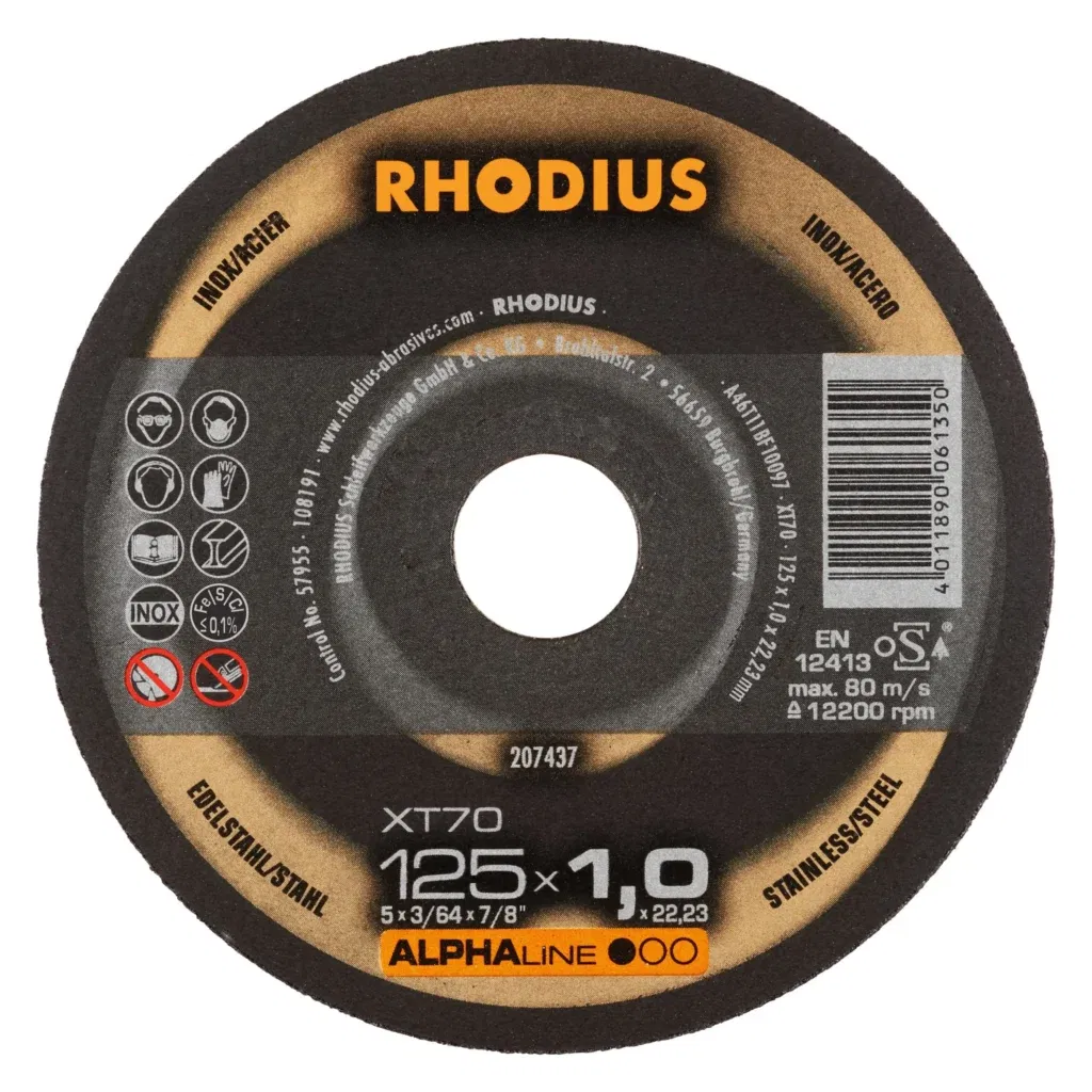 Rhodius XT70 slijpschijf voor staal en rvs