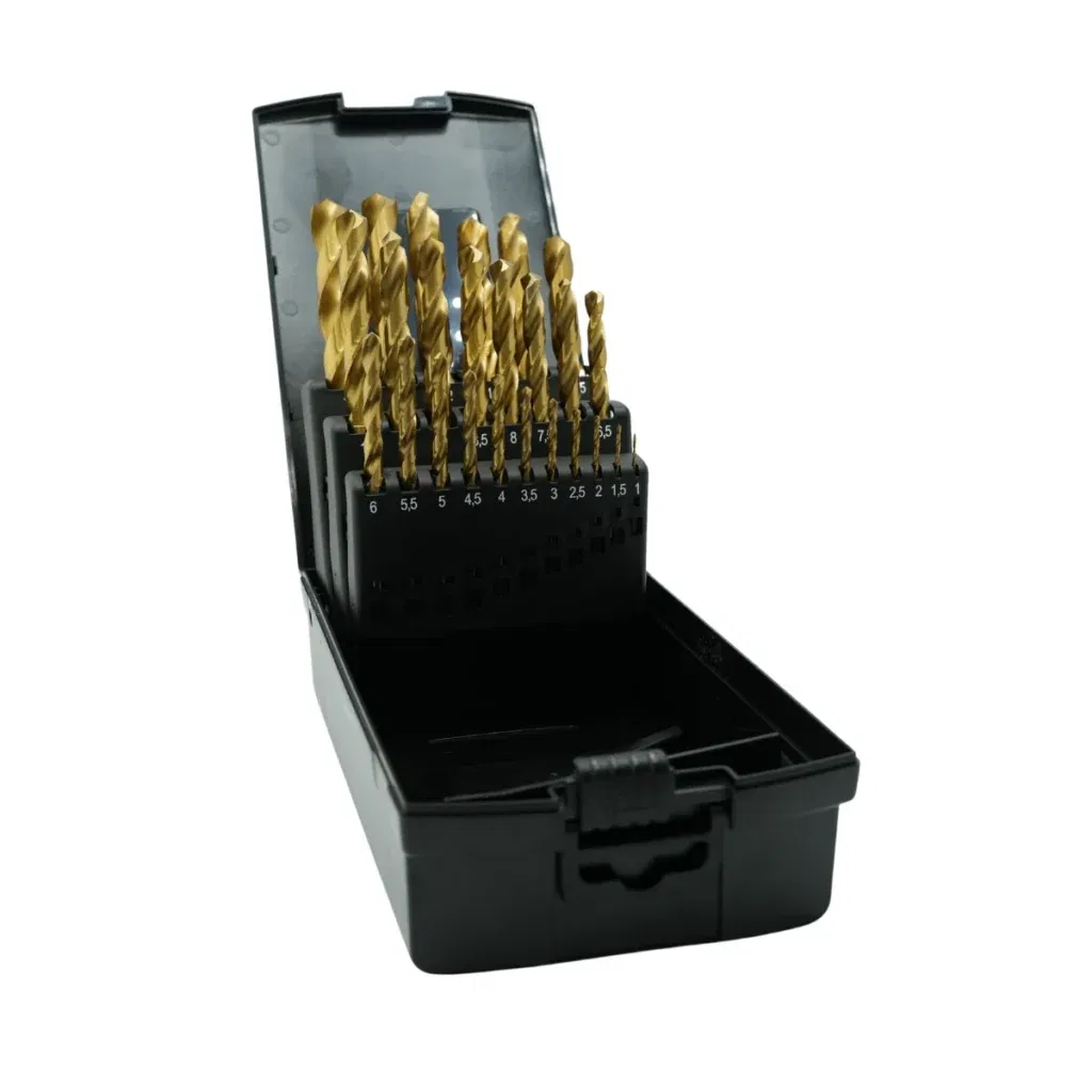 borenset met 25 titanium metaalboren