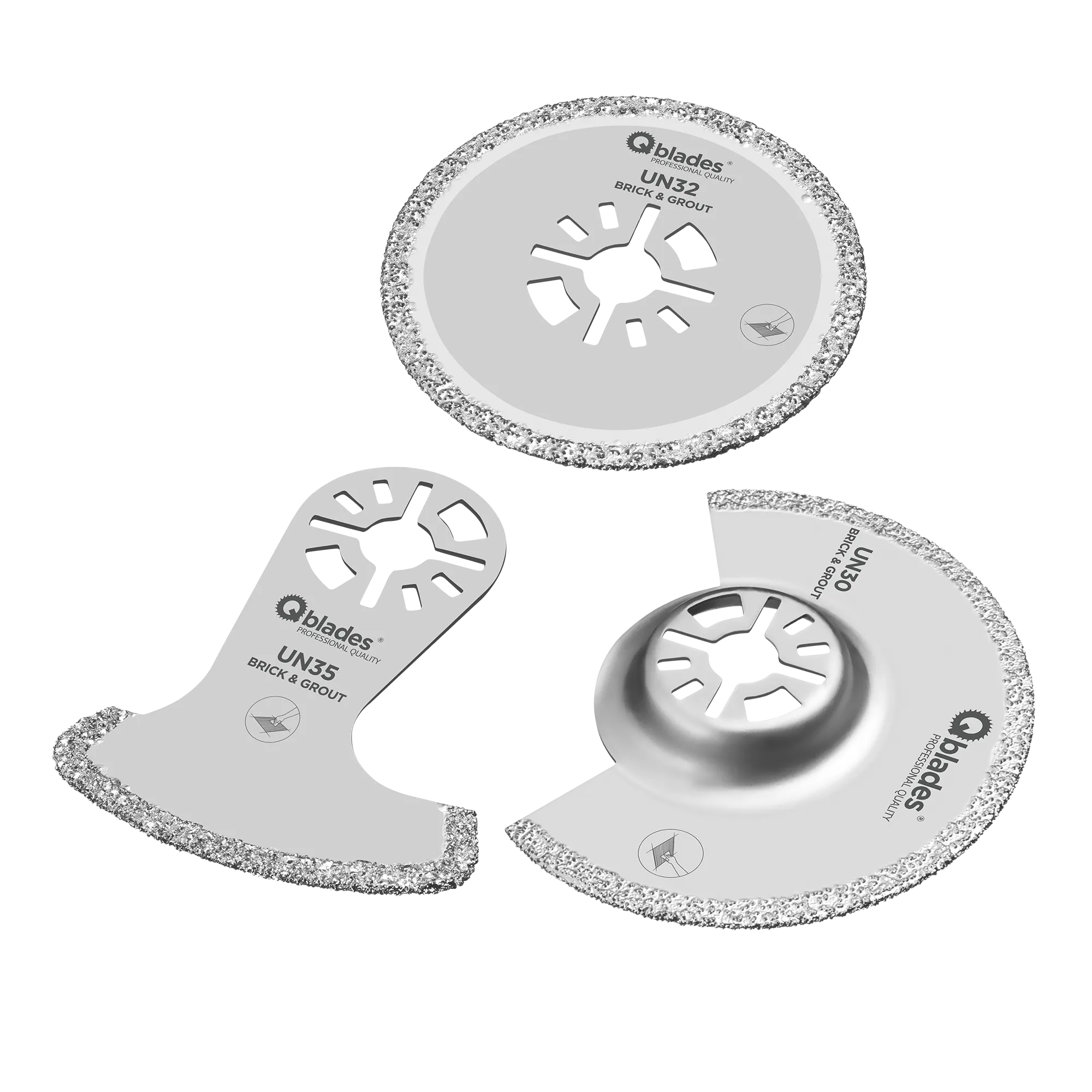 Qblades UN48 | Zaagbladenset Diamant 3-delig