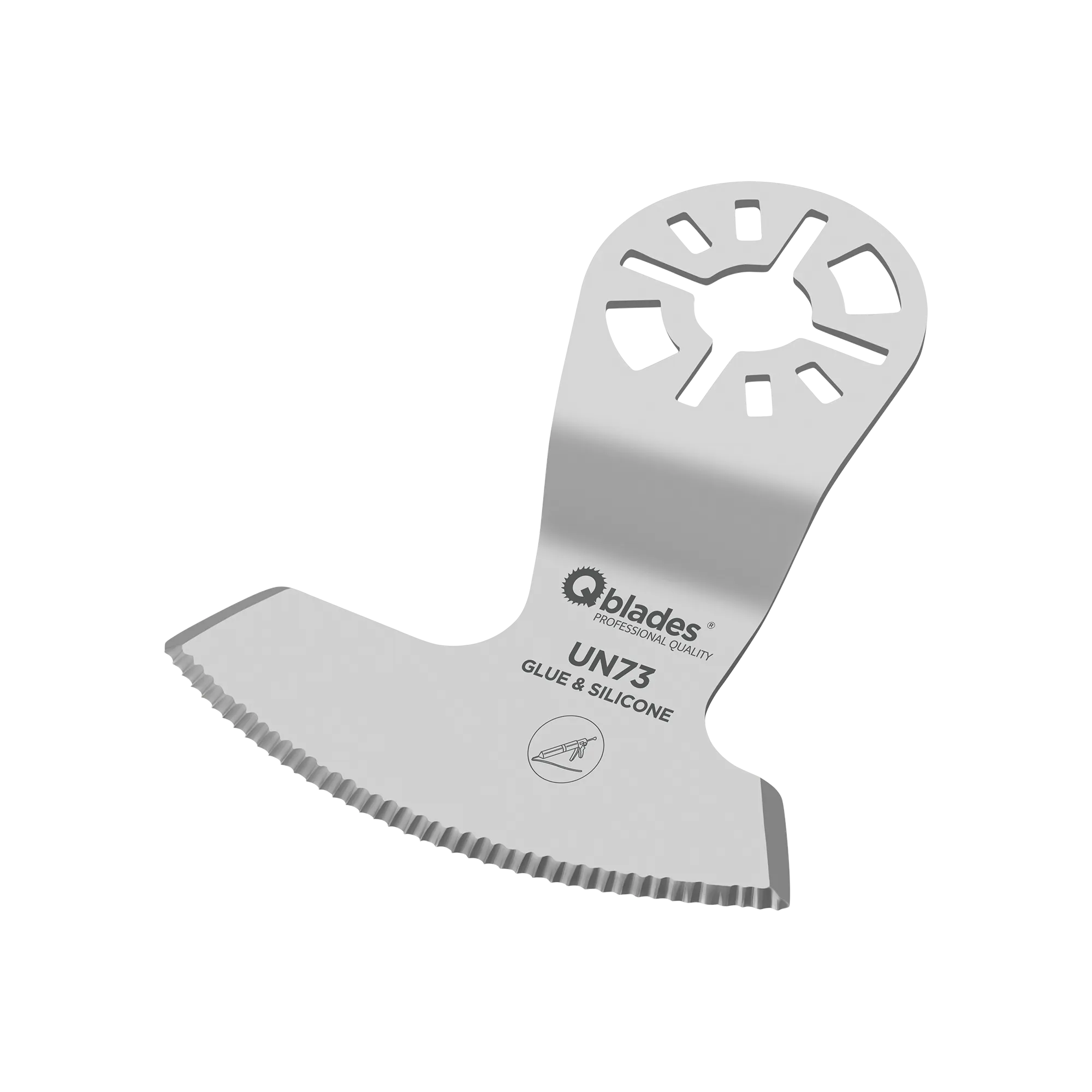 Qblades UN73 | Segmentmes RVS sikkel kartel 60x1.5mm | 1 stuks