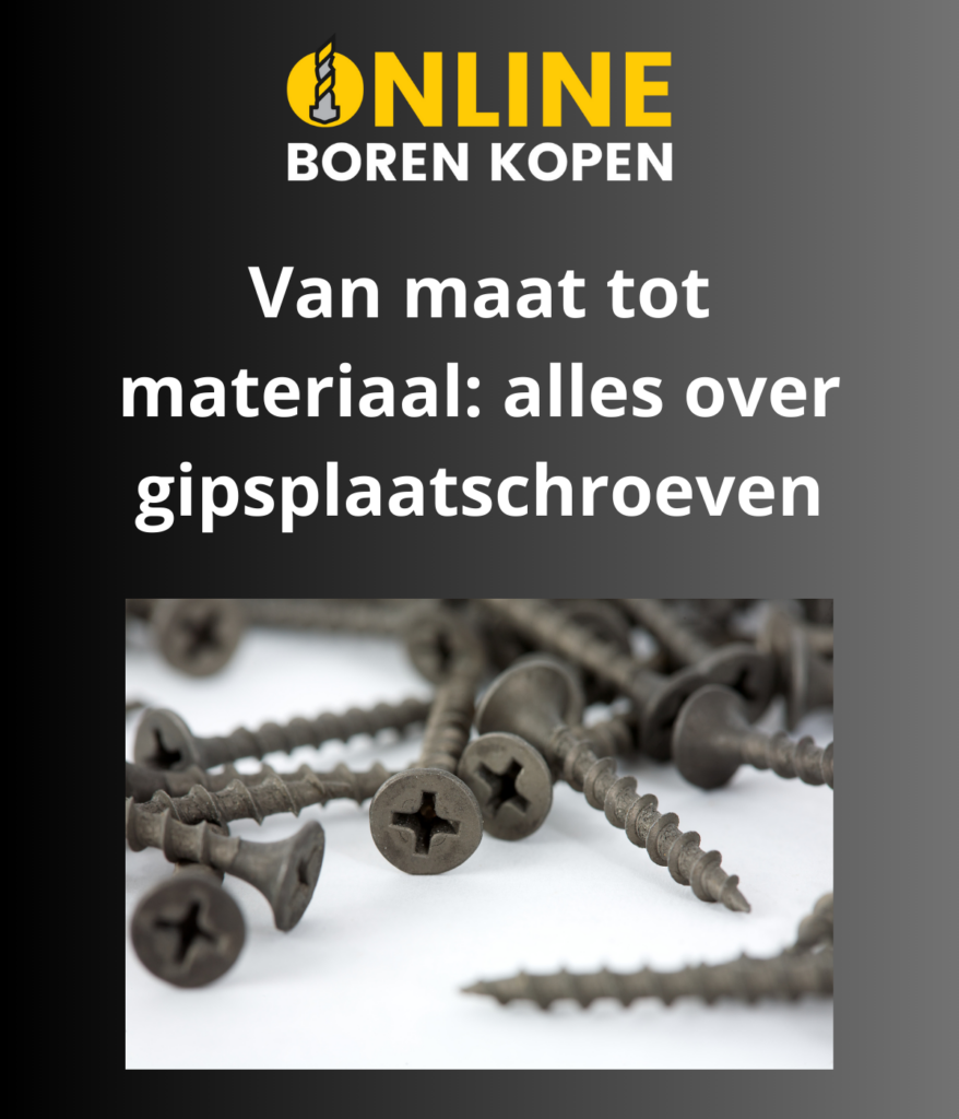 Uitgelichte afbeelding van materiaal tot materiaal: alles over gipsplaatschroeven