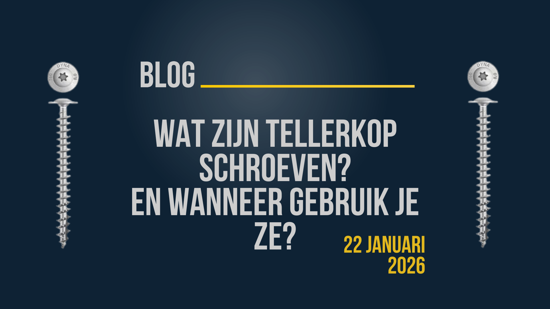 Banner: wat zijn tellerkopschroeven en hoe gebruik je ze?