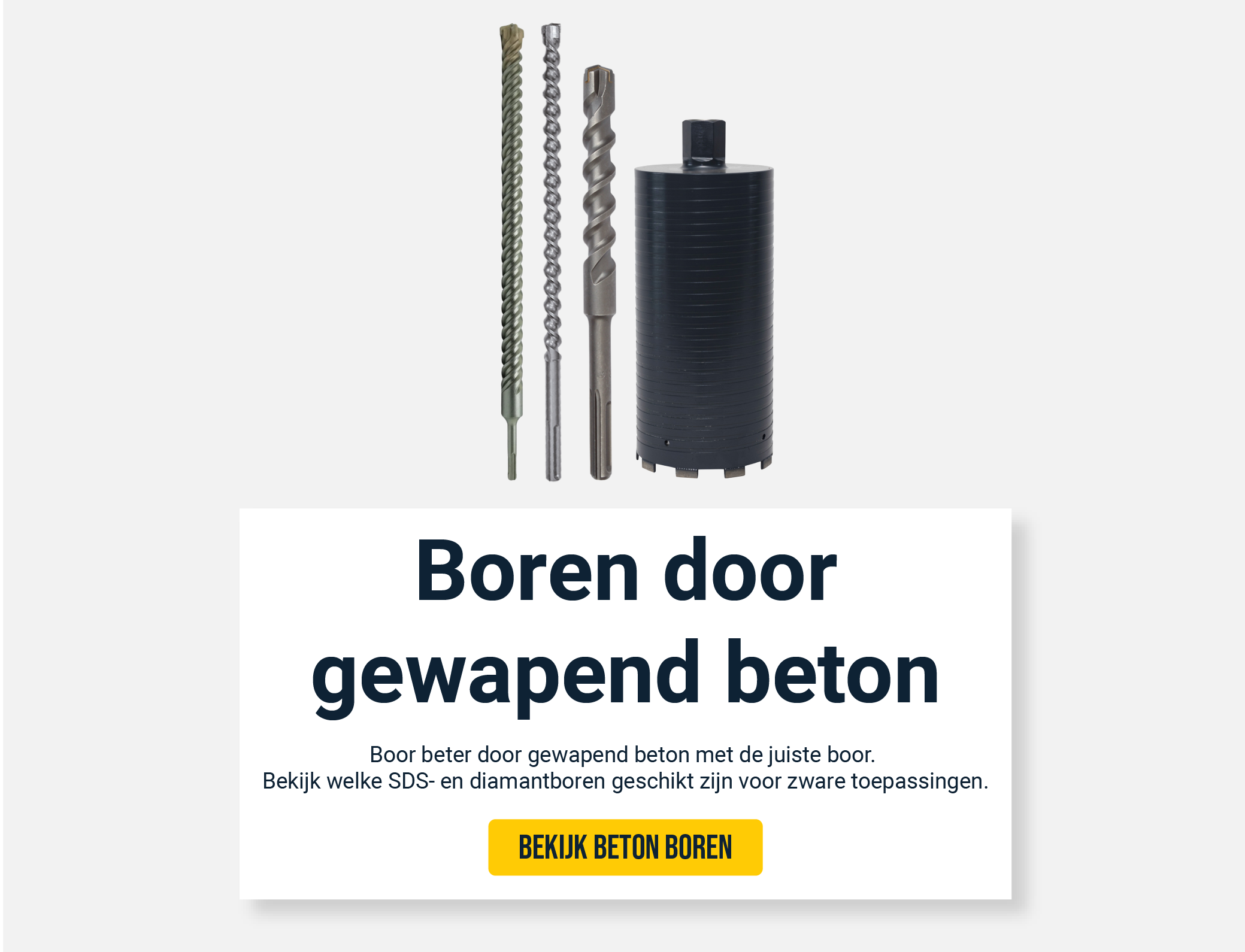 Boren in gewapend beton | Banner | Onlineborenkopen.nl | Mobiel